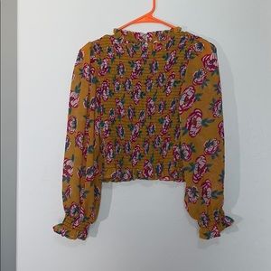 Yellow flowered blouse